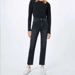 re/done high waist stovepipe jeans